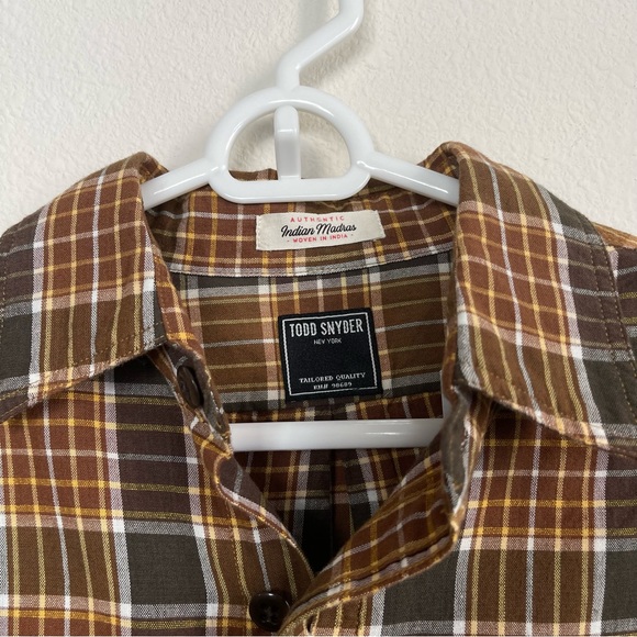 Todd Snyder Indian Madras Plaided Button Down Long Sleeve Shirt - Picture 5 of 7